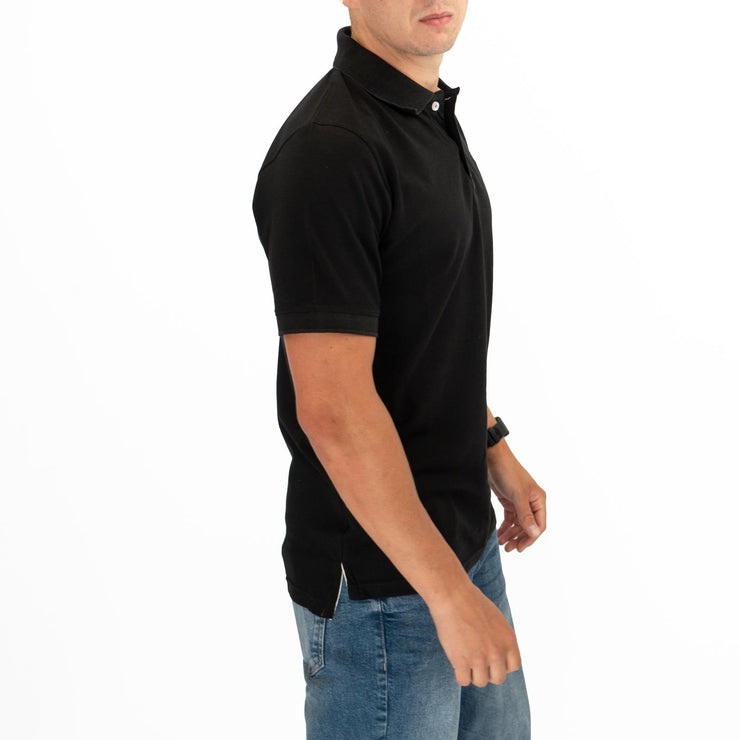 Crew Clothing Company Lightweight Polo Shirt Black