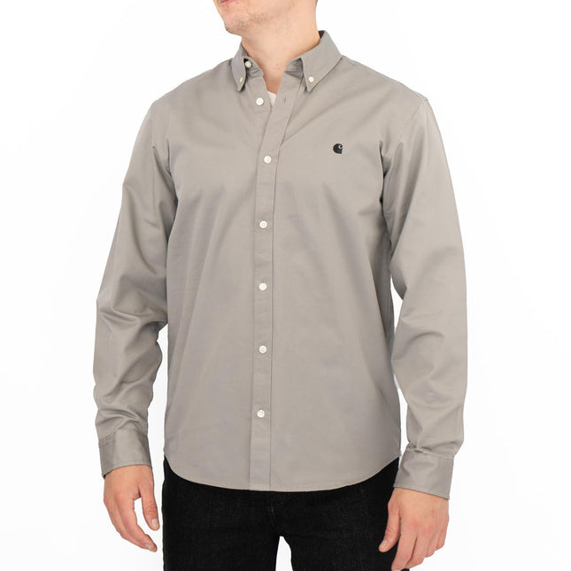 Premium Brand Shirt Long Sleeve Madison Royal Grey