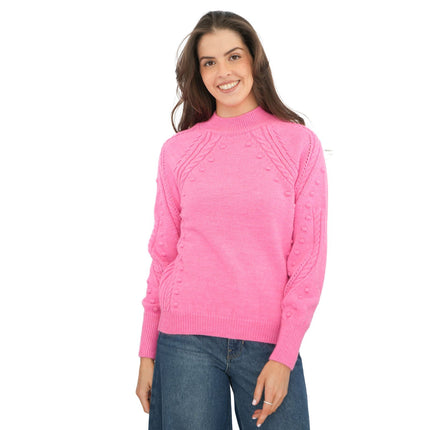M&S Pink Rib & Bobble Jumper - Quality Brands Outlet