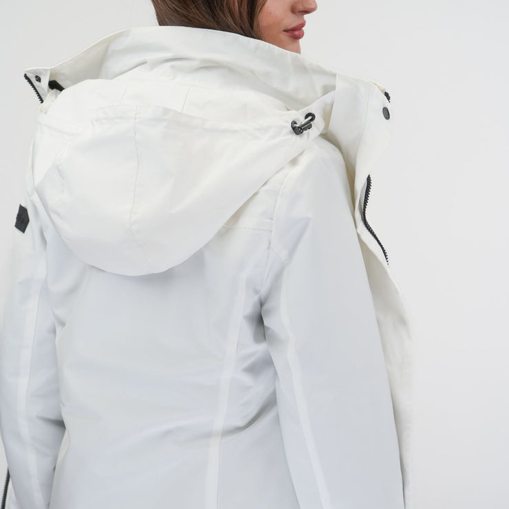 3-in-1 Waterproof Ski Jacket White with Detachable Insert