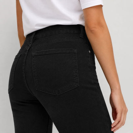 M&S Eva Black Mid Rise Bootcut Stretch Jeans-Quality Brands Outlet-