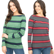 Crew Clothing Womens Top Ultimate Breton Stripe Red - Quality Brands Outlet