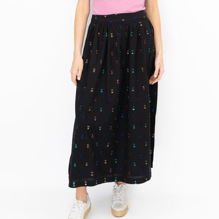Seasalt Tawny Owl Midi Skirt Golden Heyday Black-Quality Brands Outlet-