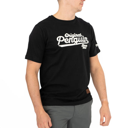 Original Penguin T-shirt Short Sleeve Embroidered Black-Quality Brands Outlet-