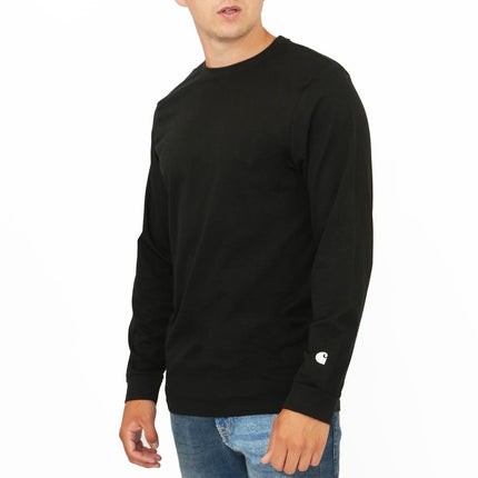 Long Sleeve T-shirt Essentials Black Tops-Quality Brands Outlet-