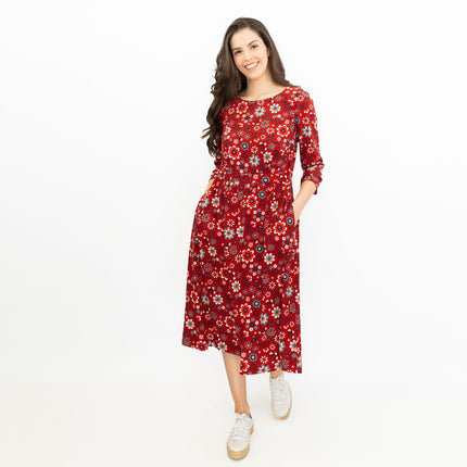 Seasalt Folksy Floral Dahlia Forestry Dress-Quality Brands Outlet-