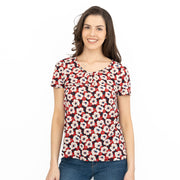 Seasalt Womens Red Floral Siren Song Top