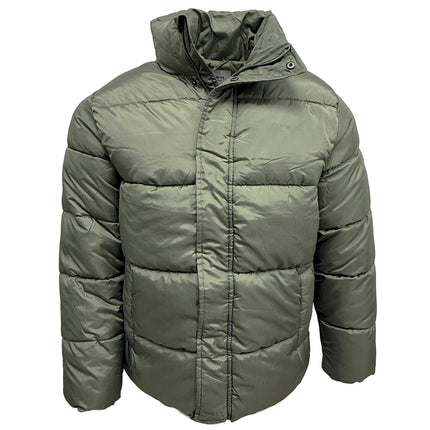 Water Repellent Puffer Jacket Olive Green Winter Coat