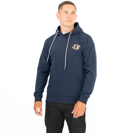 Ben Sherman Mens Logo Hoodie Navy Blue-Quality Brands Outlet-