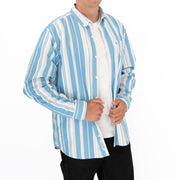 Carhartt WIP Men Long Sleeve Blue Romero Shirt