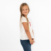 Girls Flamingo White T-Shirt Short Sleeve Tops