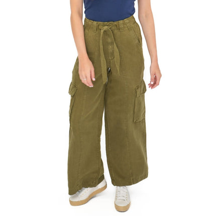 M&S Lyocell Cargo Trousers Khaki-Quality Brands Outlet-