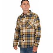 M&S Mens Cotton Rich Check Overshirt Mustard - Quality Brands Outlet