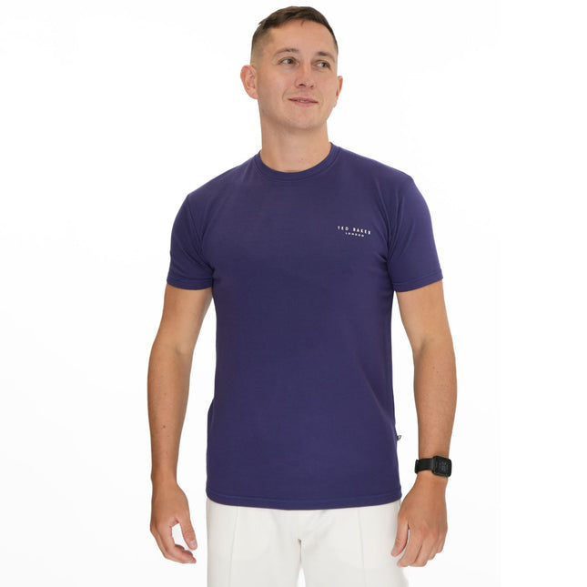 Ted Baker Navy Supersoft T-Shirt Short Sleeve Tops-Quality Brands Outlet-