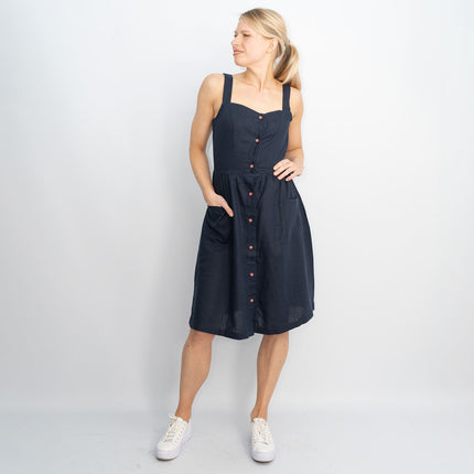 Aubrey Sleeveless Navy Blue Casual Short Summer Dresses