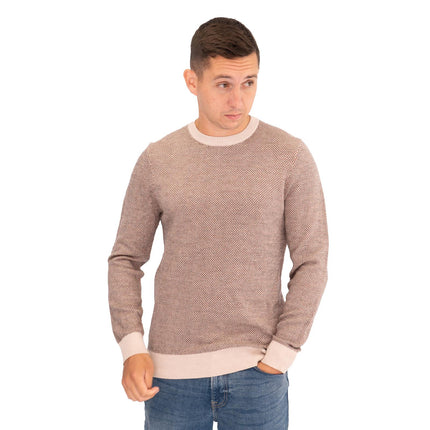 White Stuff Mens Newport Merino Wool Jumper Brown - Quality Brands Outlet