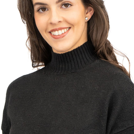 Nobodys Child Longline Jumper Funnel Neck Supersoft Black-Quality Brands Outlet-
