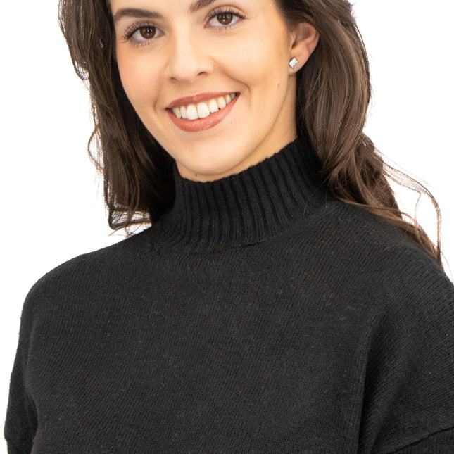 Nobodys Child Longline Jumper Funnel Neck Supersoft Black-Quality Brands Outlet-