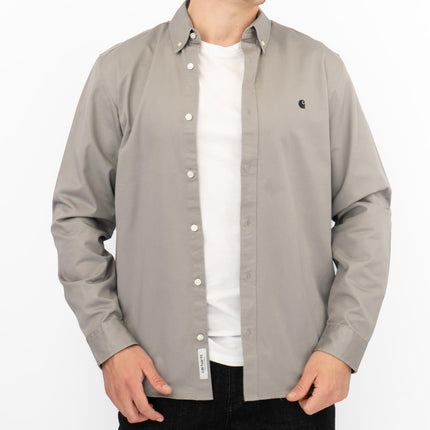 Premium Brand Shirt Long Sleeve Madison Royal Grey