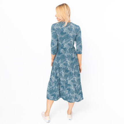 Seasalt Teal Green Sky View Midi Dress-Quality Brands Outlet-