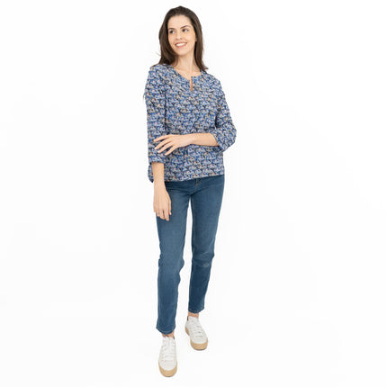 Seasalt Womens Watercolour Sketch Top Daisy Tiles Ink-Quality Brands Outlet-