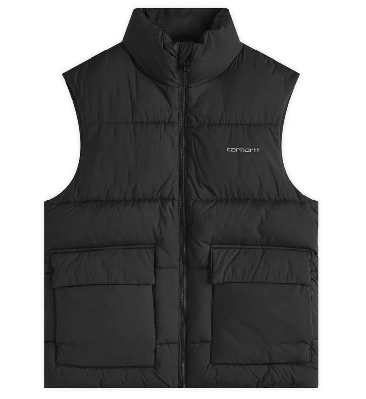 Springfield Gilet Insulated Padded Vest Black Full Zip
