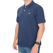 Crew Clothing Polo Shirt Classic Pique Cotton Navy - Quality Brands Outlet