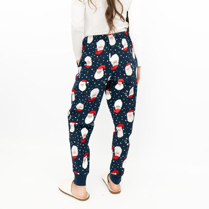 Old Navy Gap Womens Navy Santa Head Christmas Jogger Style Pyjama Bottoms Elasticated Waist Trousers-Quality Brands Outlet-