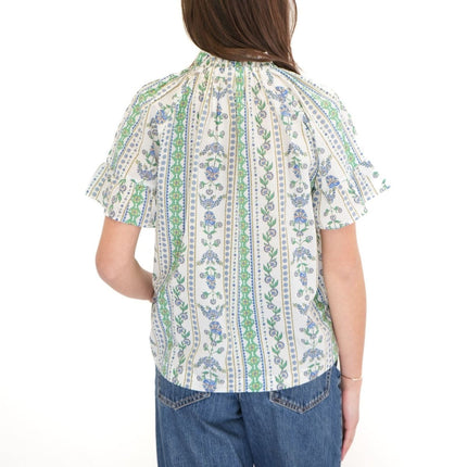 Joules Green Melissa Blouse Short Sleeve - Quality Brands Outlet