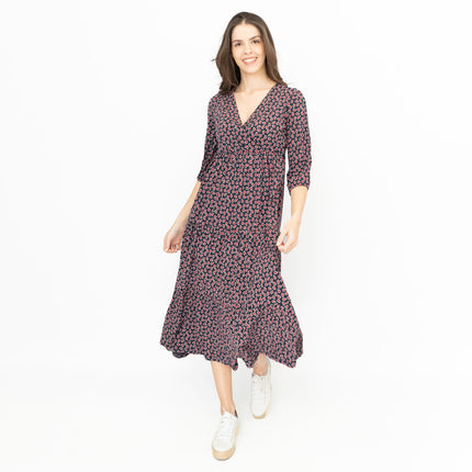 Seasalt Sky Branch Navy Jersey Midi Dress-Quality Brands Outlet-