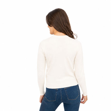 M&S Cardigan Classic Button Up White