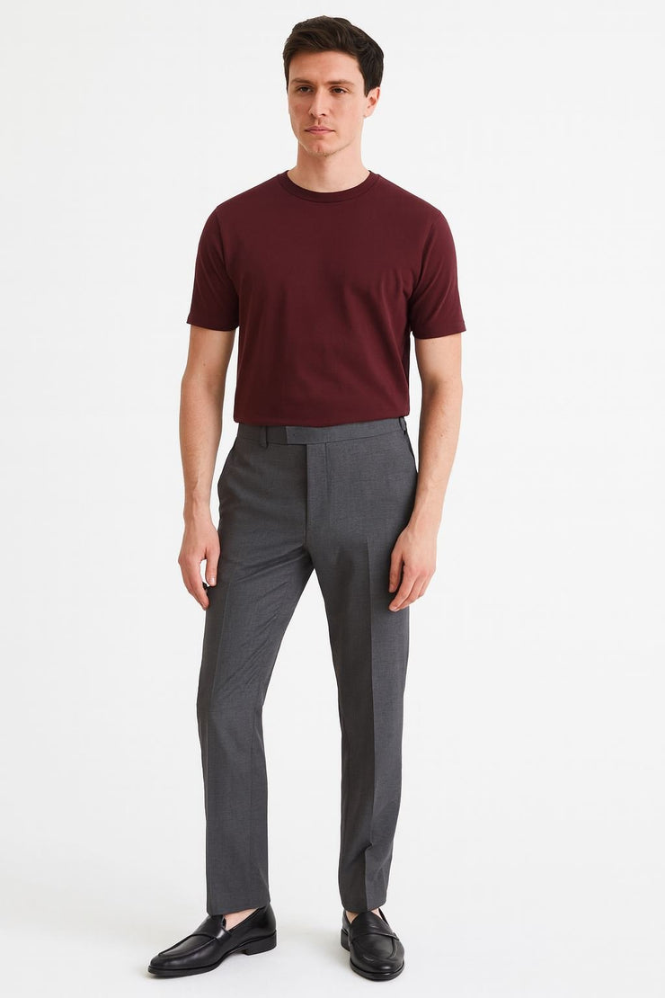 Bless Cotton T-Shirt Burgundy Bordeaux Short Sleeve - Quality Brands Outlet