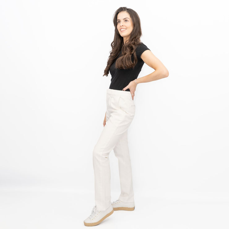 White Stuff Stretch Trousers White - Quality Brands Outlet