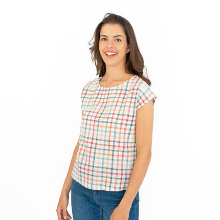 Seasalt Trendine Hills Cotton Linen Short Sleeve Blouse White Summer Tops-Quality Brands Outlet-