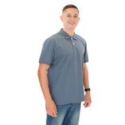 Crew Clothing Polo Shirt Classic Pique Cotton Charcoal Greyish Blue - Quality Brands Outlet