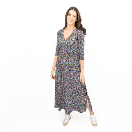 Seasalt Maggie Maxi Dress Navy Floral Moor Maritime-Quality Brands Outlet-