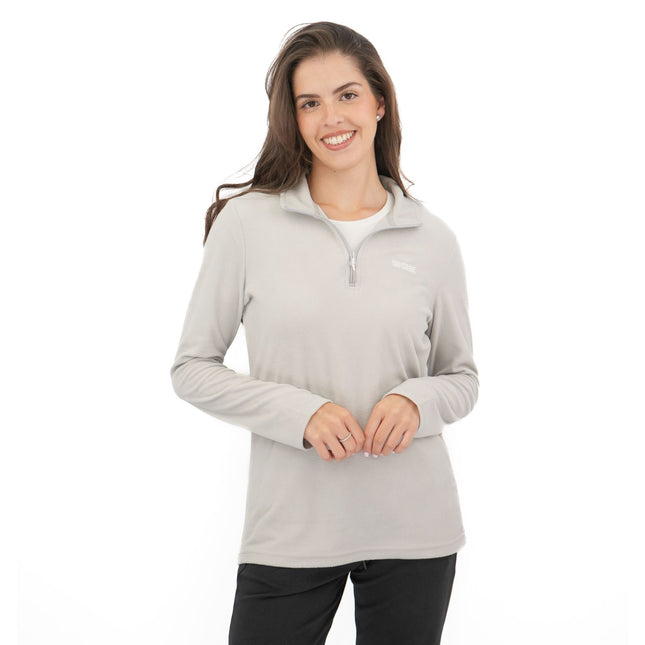 Regatta Light Grey Sweethart Zip Neck Fleece-Quality Brands Outlet-