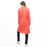 Phase Eight Revere Coat Wool Blend Double Breasted Knee Length Pink