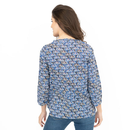 Seasalt Womens Watercolour Sketch Top Daisy Tiles Ink-Quality Brands Outlet-
