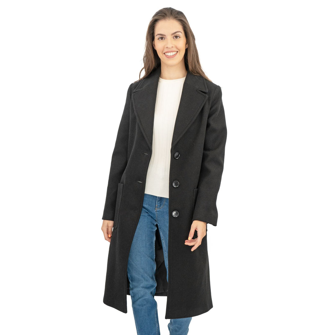 M&s black coat best sale