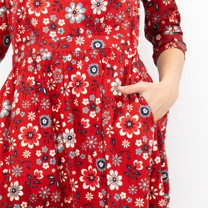 Seasalt Folksy Floral Dahlia Forestry Dress-Quality Brands Outlet-