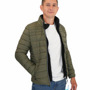 Nautica Performance Double Zip Puffer Jacket Olive