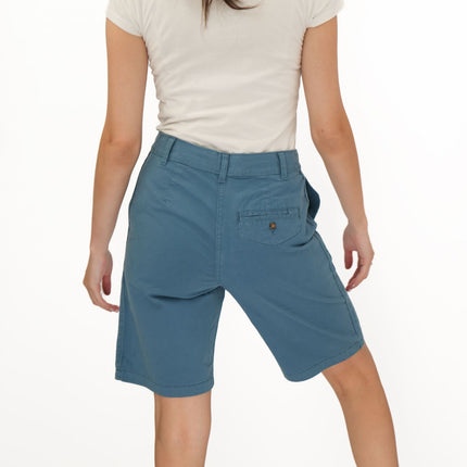 M&S Chino Shorts Classic Cotton Rich Dark Blue Easy Wear - Quality Brands Outlet