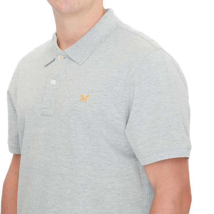 Crew Clothing Polo Shirt Classic Pique Cotton Grey - Quality Brands Outlet