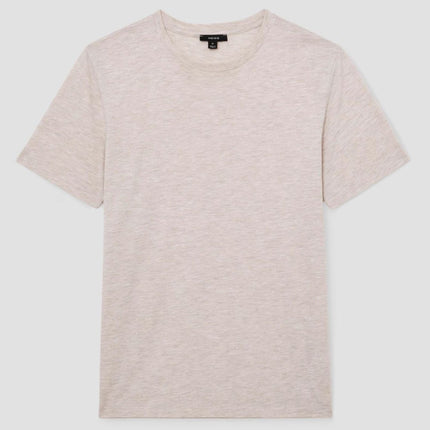 Bless Cotton T-Shirt Wheat Melange Beige Short Sleeve Tops - Quality Brands Outlet