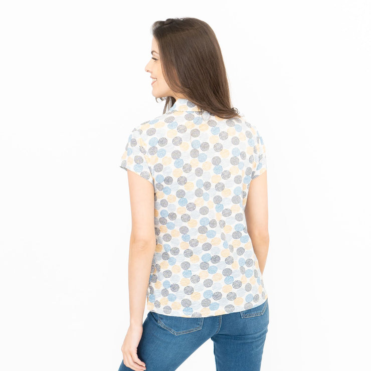 Seasalt Womens Sea Craft Collared Jersey Top Dotty Spot