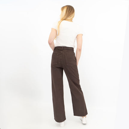 M&S Wide Leg Jeans Chocolate Brown