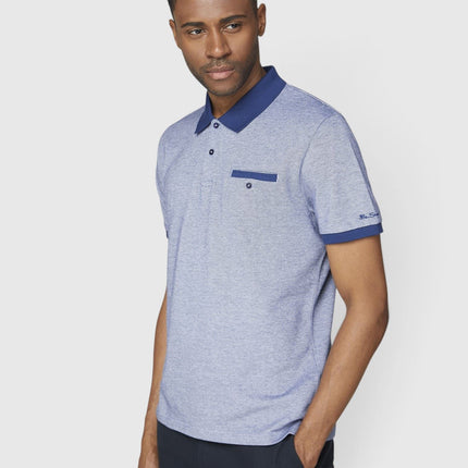 Two Tone Piqué Polo Shirt – Royal Blue