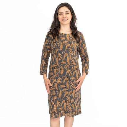 White Stuff Willow Grey Leaves Dress-Quality Brands Outlet-