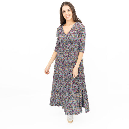 Seasalt Maggie Maxi Dress Navy Floral Moor Maritime-Quality Brands Outlet-